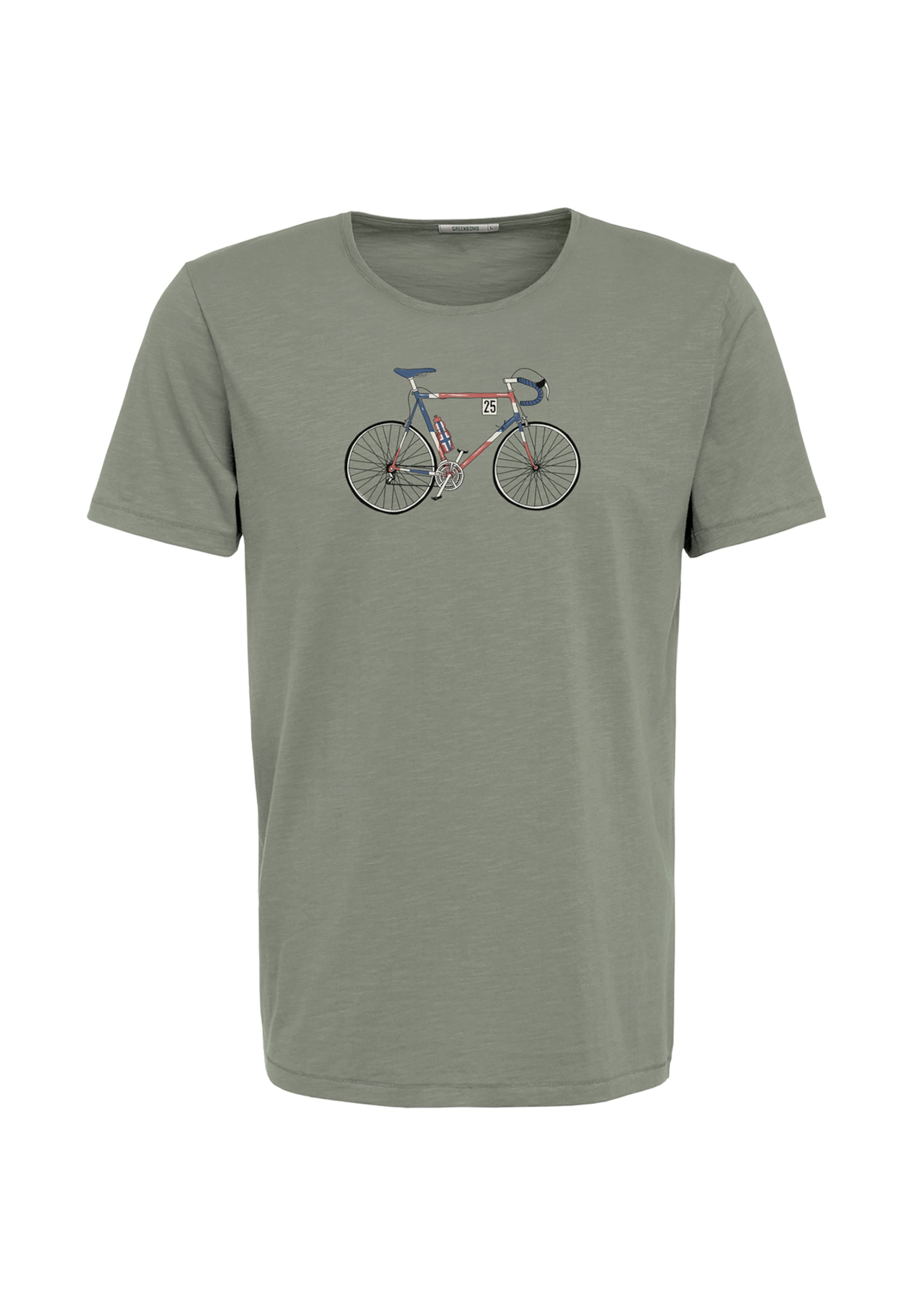 GREENBOMB Shirt 'Bike Mikkel' in Groen: voorkant