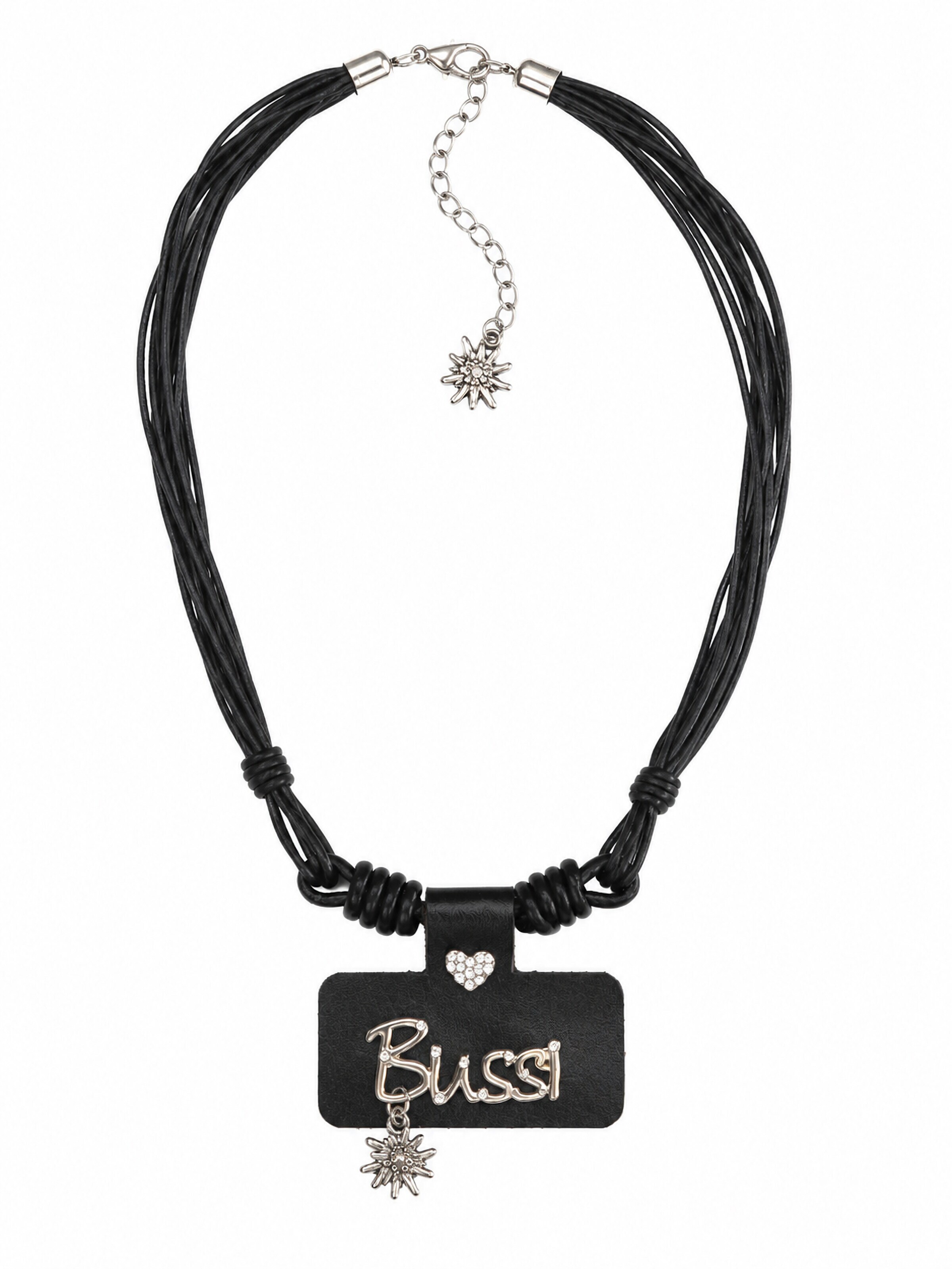 Allgäu Rebell Necklace 'Bussi' in Black: front