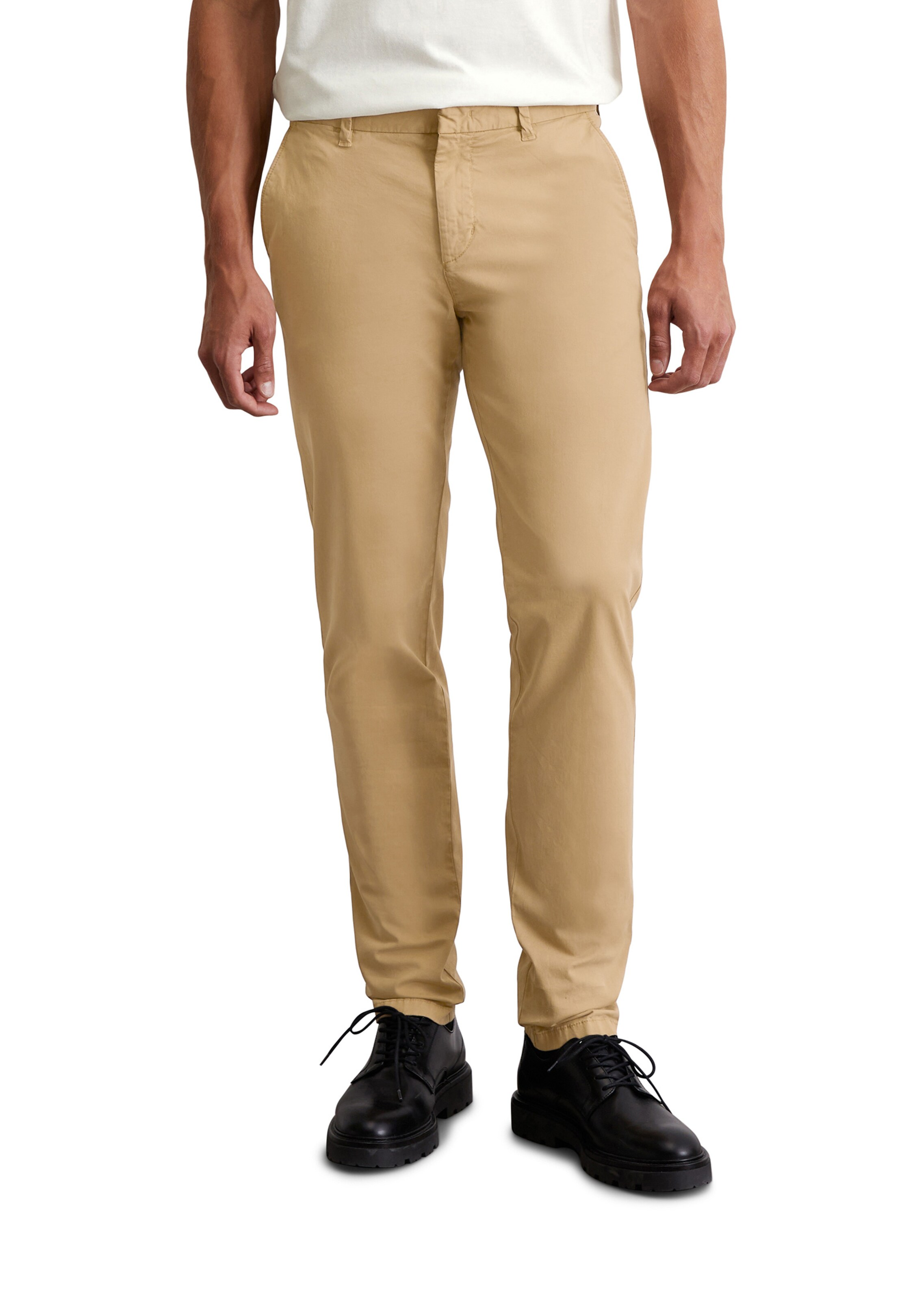 Marc O'Polo Tapered Chino trousers 'Osby' in Beige: front