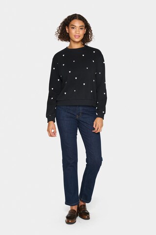 SAINT TROPEZ Sweatshirt 'Dagna' i sort