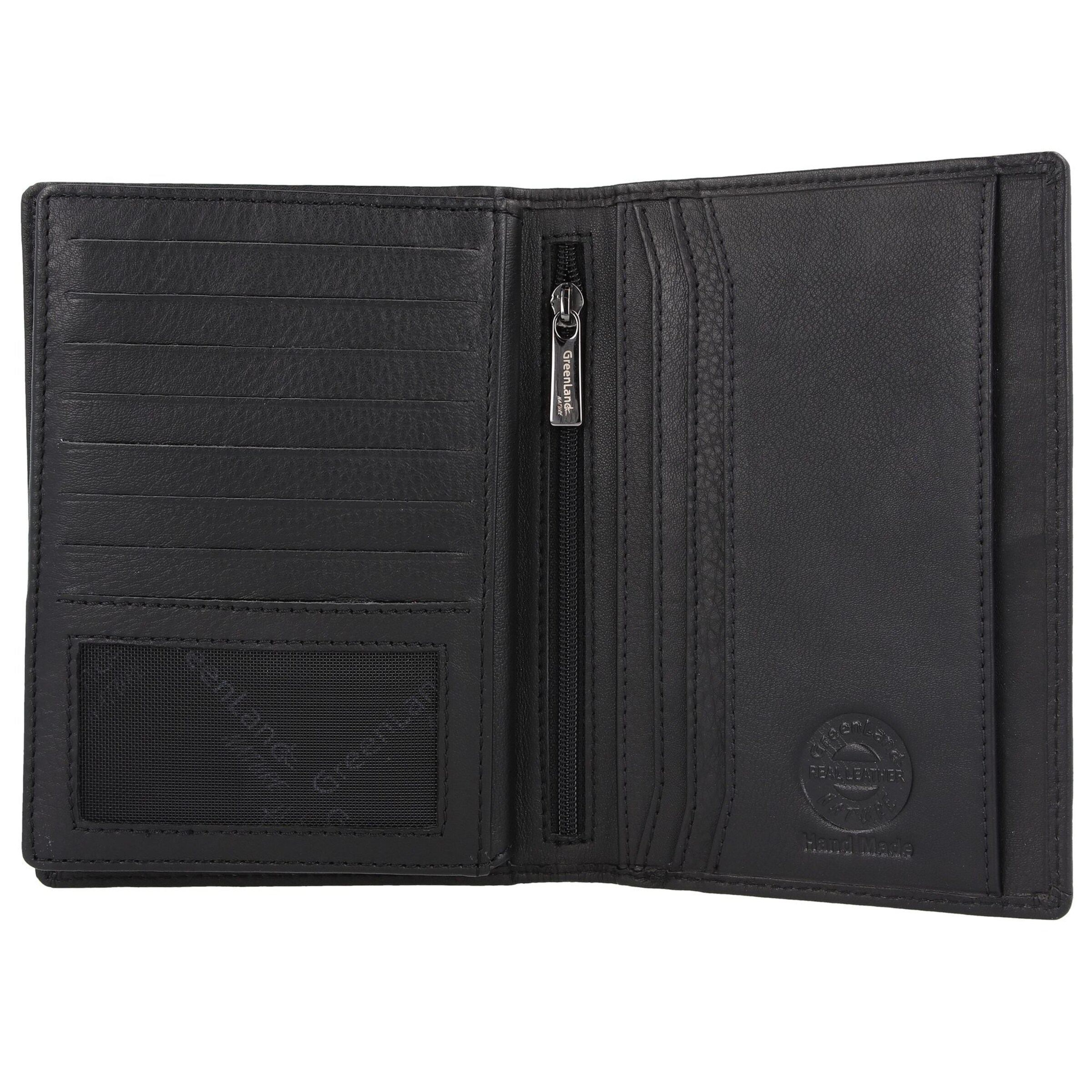 Greenland Nature Wallet 'Black Nappa' in Black
