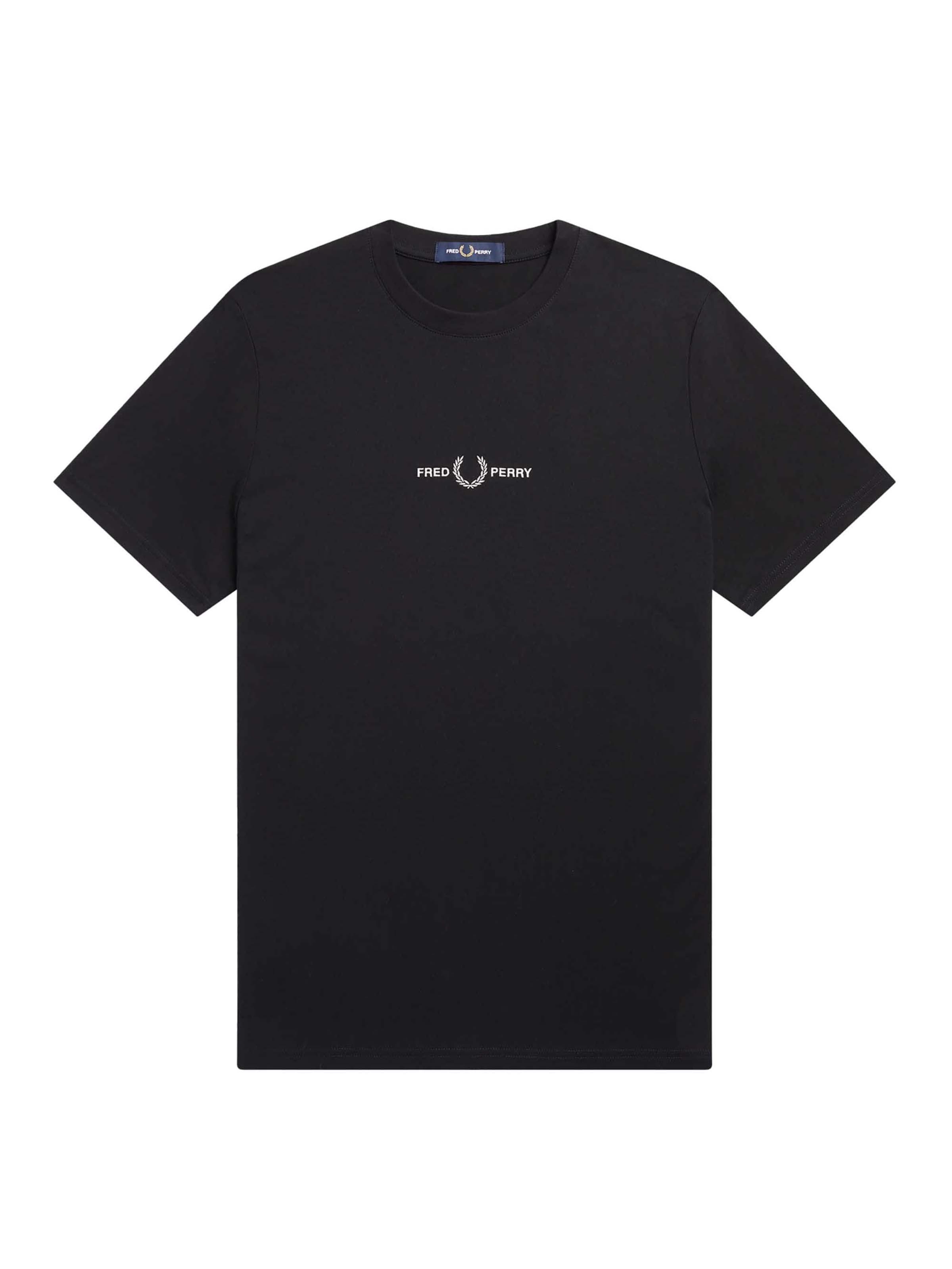 Fred Perry T-Shirt in Schwarz: Vorderseite