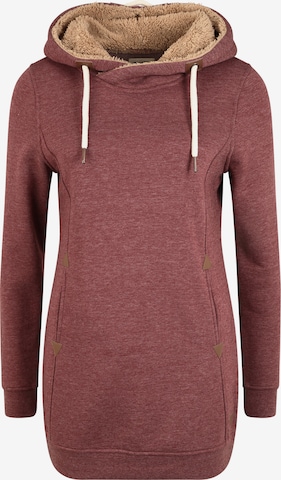 Oxmo Hoodie 'Vicky Pile Hood Long' in Rot: predná strana