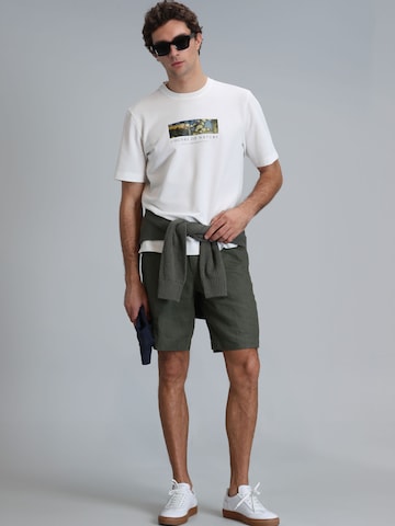 Coupe slim Pantalon 'Zegler' Lufian en vert