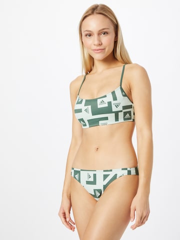 ADIDAS SPORTSWEARBustier Sportski bikini 'Logo Graphic' - zelena boja: prednji dio