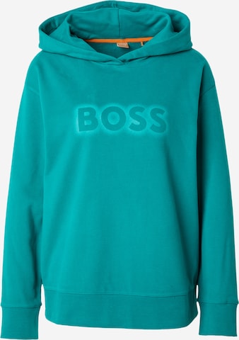 BOSS Orange Sweatshirt 'Edelight' i grön: framsida