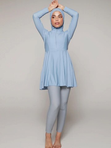 SIYA Swimwear Swimsuit 'East – Burkini/Modest' in Blue: front