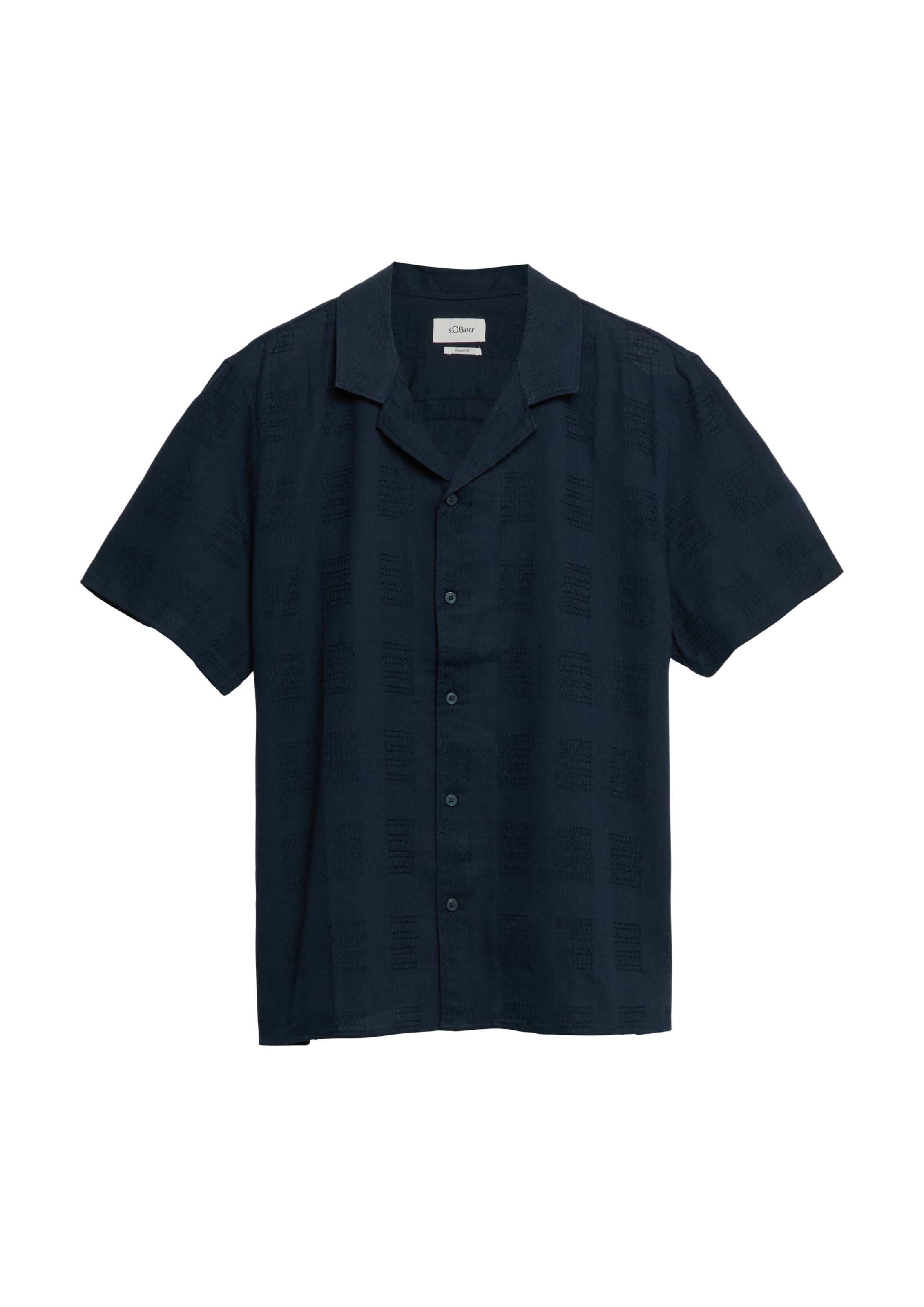 s.Oliver Regular Fit Hemd in Blau: Vorderseite