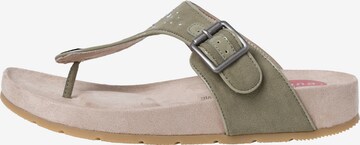 JANA T-Bar Sandals in Green