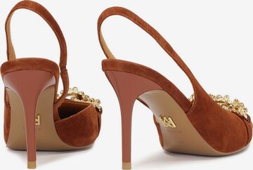 Kazar Slingback Pumps in Brown