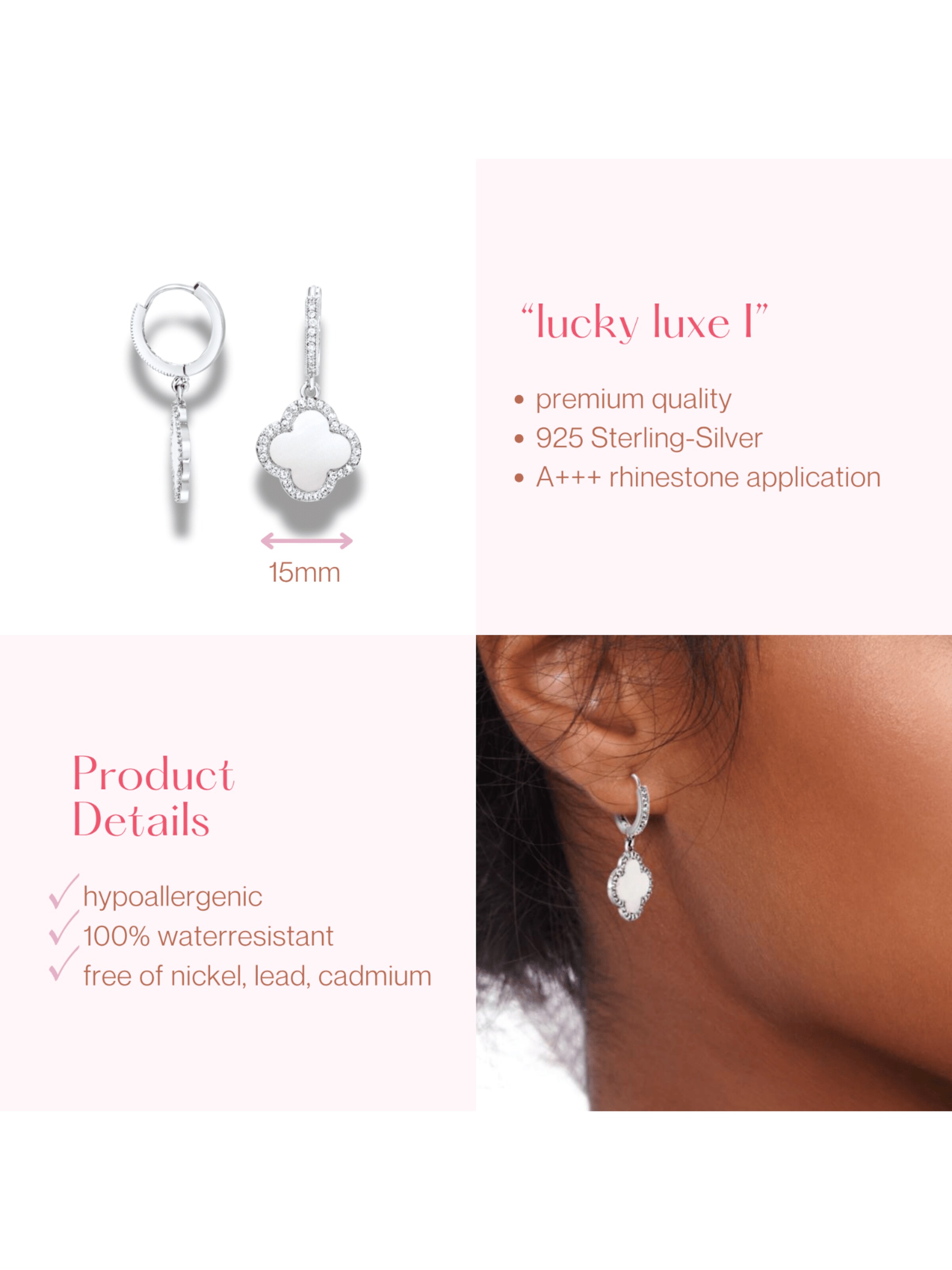 ARS-ARGENTI Earrings 'LUCKY LUXE' in Silver