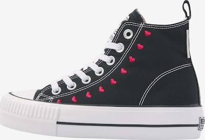 BRITISH KNIGHTS Sneaker high 'KAYA' i 36 i sort / hvid, Produktvisning