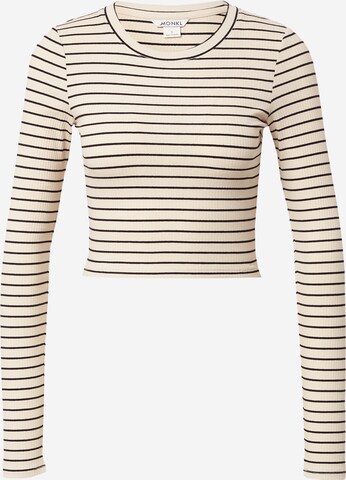 T-shirt Monki en beige : devant