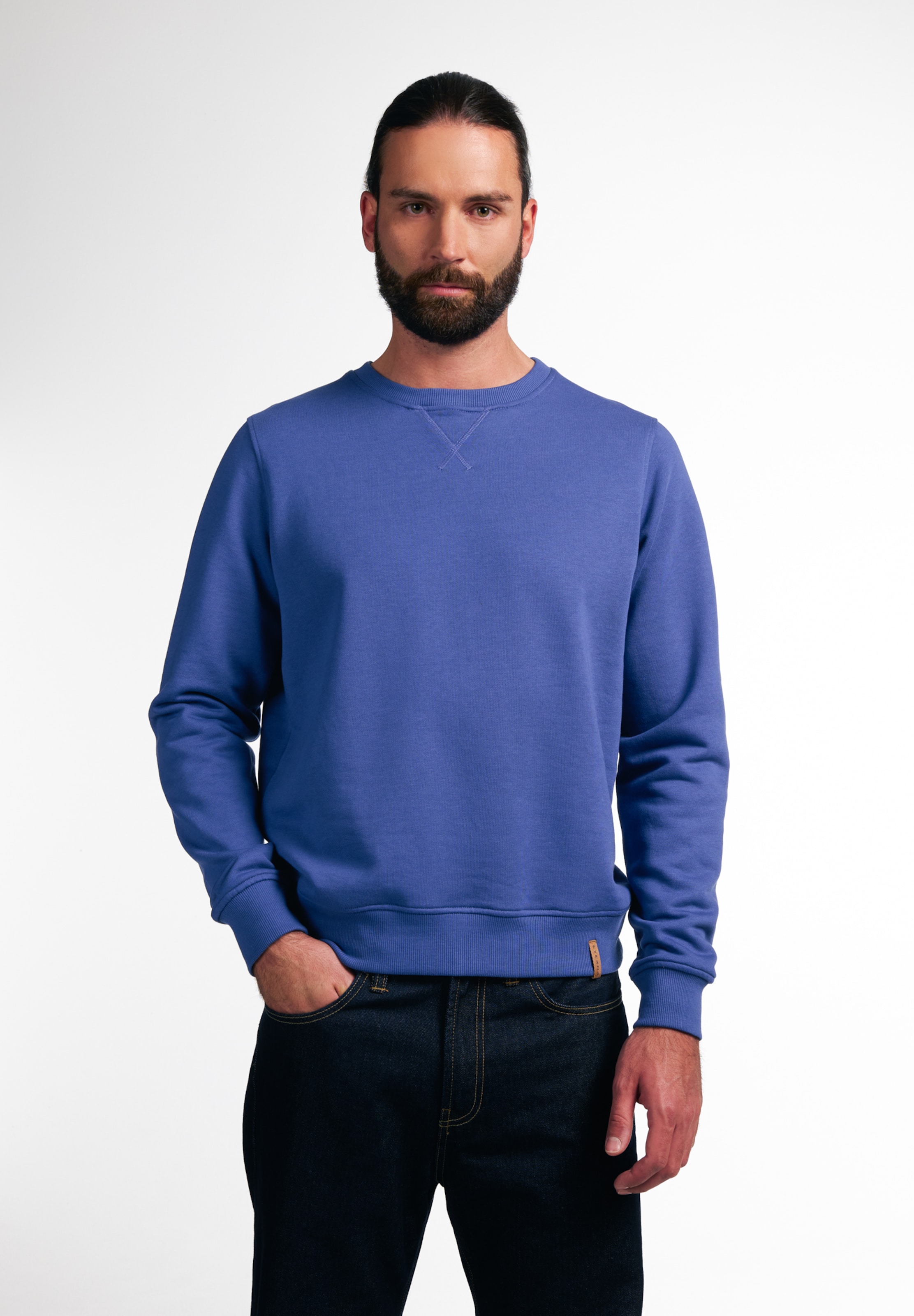 Männer Große Größen ETERNA Sweatshirt in Blau - LJ04694