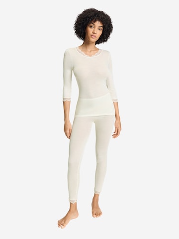 Hanro Shirt ' Woolen Lace ' in Wit
