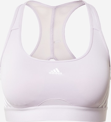 ADIDAS SPORTSWEAR Bustier Sport-BH 'Powerreact' in Lila: predná strana