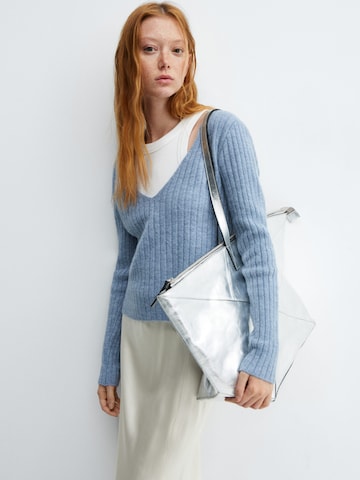 MANGO Sweater 'Bateman' in Blue