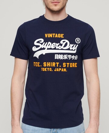 Superdry T-Shirt 'Vintage' in Blau: predná strana