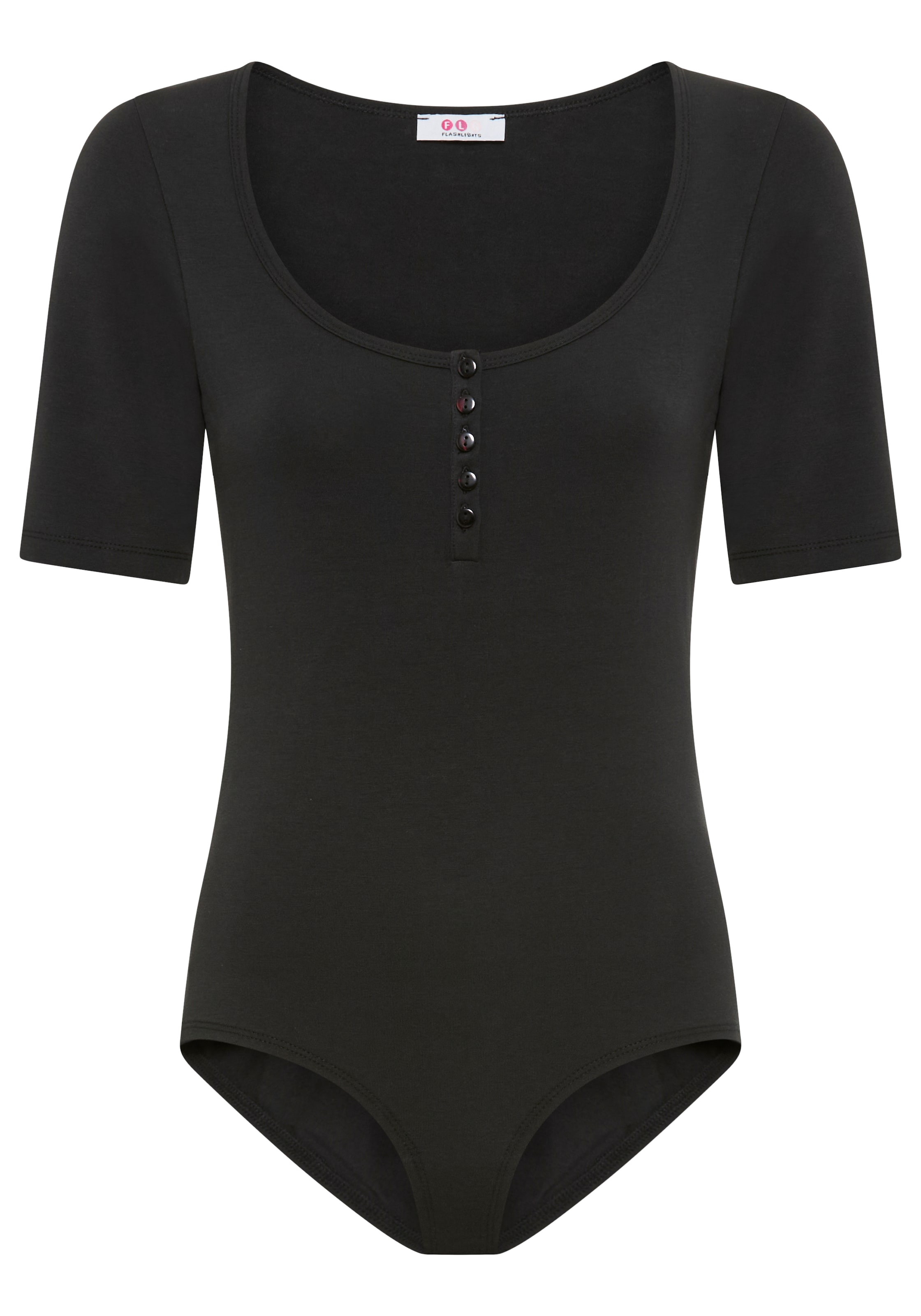 FLASHLIGHTS Shapingbody in Schwarz: Vorderseite