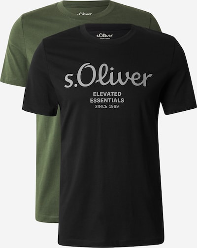 Marškinėliai iš s.Oliver, spalva – šviesiai pilka / alyvuogių spalva / juoda, Prekių apžvalga