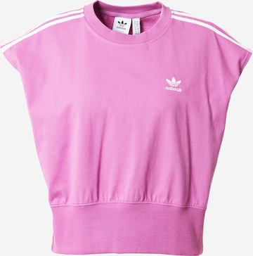 ADIDAS ORIGINALS T-Shirt 'Adicolor Classics Waist Cinch' in Lila: predná strana