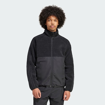 ADIDAS ORIGINALS Fleece Jacket in Black: front