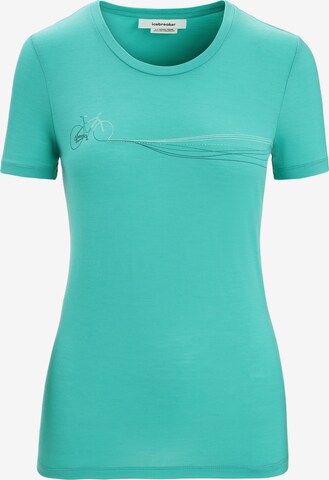 ICEBREAKER Performance Shirt 'Tech Lite II Cadence Paths' in Green: front