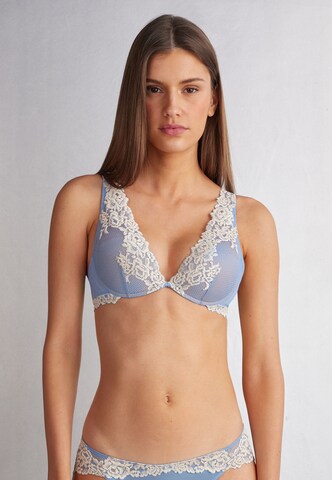 INTIMISSIMI Balconette Bra in Blue: front