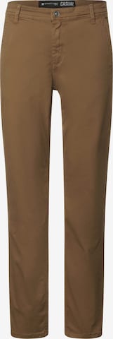 Street One MEN Regular Chino Pants in Brown: front