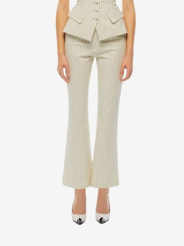 NOCTURNE Flared Pants in Beige: front