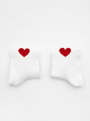 Chaussettes Pull&Bear en blanc