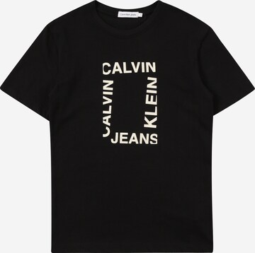 Calvin Klein Jeans Póló 'MAXI HERO' - fekete: elől