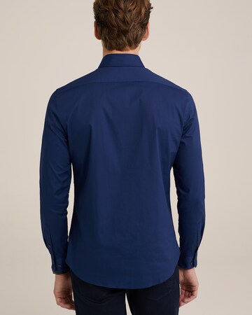 WE Fashion Slim Fit Hemd in Blau