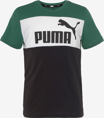 PUMA T-Shirt 'Essentials+' in Grün: predná strana