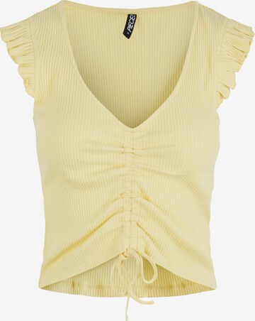 PIECES Shirt 'Tegan' in Yellow: front
