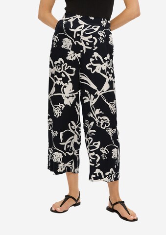 s.Oliver BLACK LABEL Wide leg Broek in Zwart: voorkant