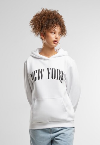 Miss Tee Sweatshirt 'New York' i vit