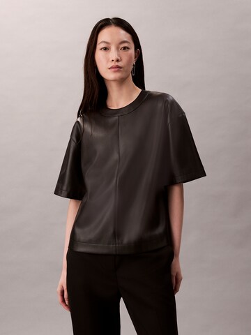 Chemisier Calvin Klein Jeans en noir : devant