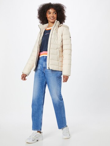Tommy Jeans Winter Jacket 'Essential' in Beige