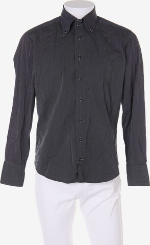 IANNALFO & SGARIGLIA Button Up Shirt in M in Black: front