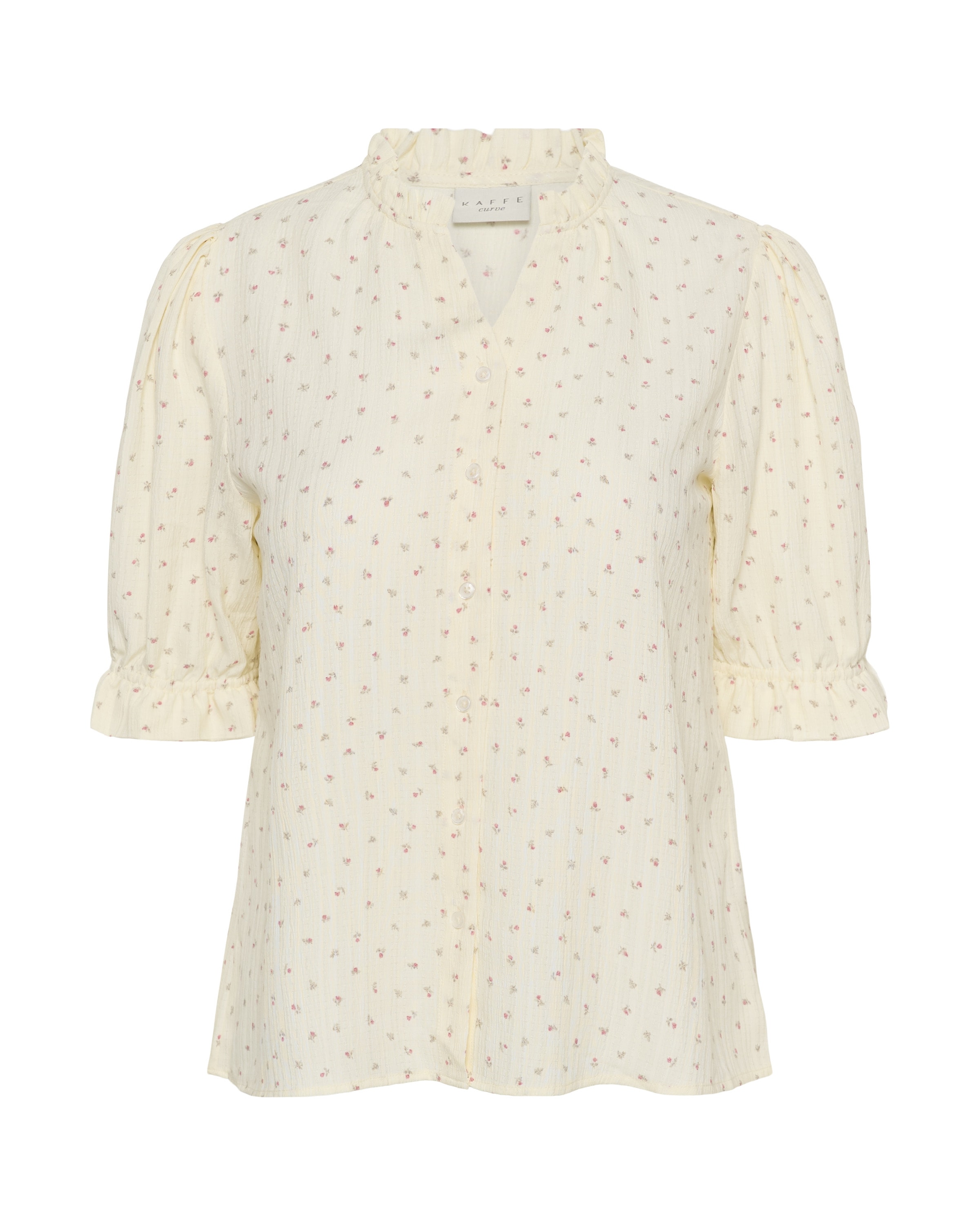KAFFE CURVE Bluse 'Kitta' in Weiß: Vorderseite