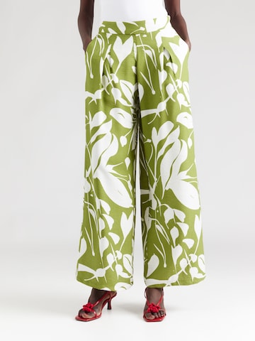 Wide Leg Pantalon à pince Sublevel en vert : devant