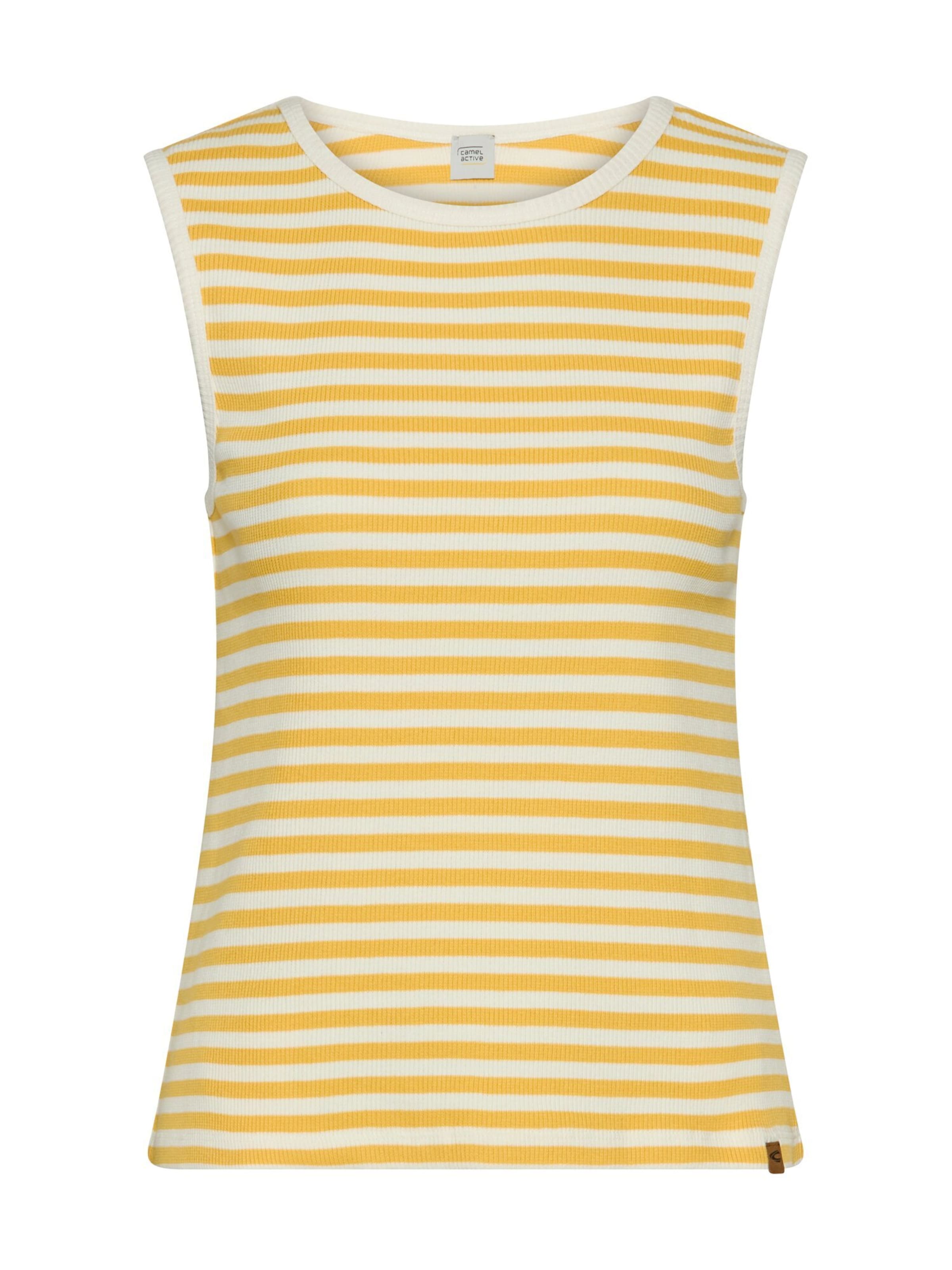 CAMEL ACTIVE Top mit Rundhalsausschnitt in Gelb: Vorderseite
