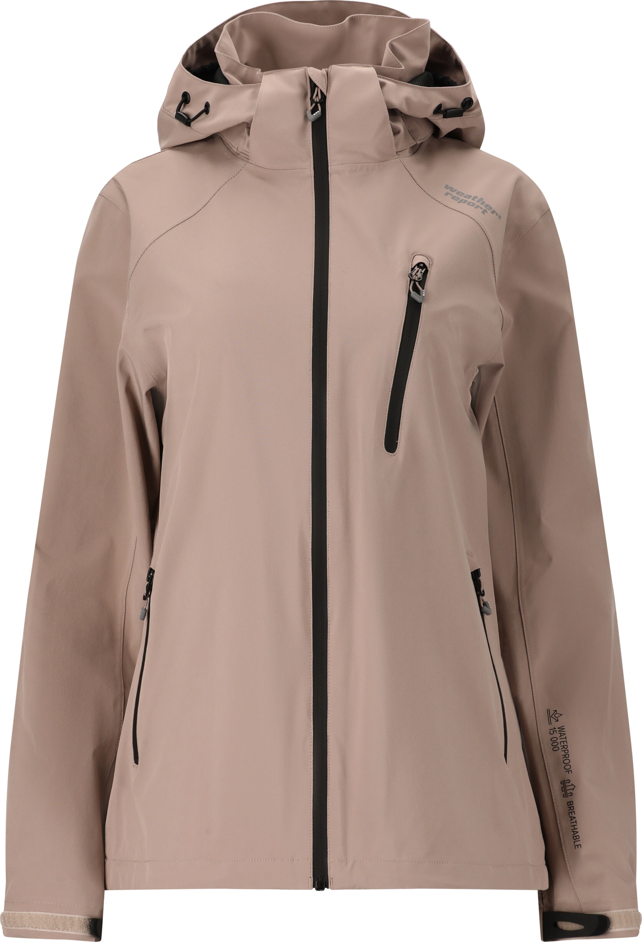 Weather Report Outdoorjas 'CAMELIA' in Beige: voorkant