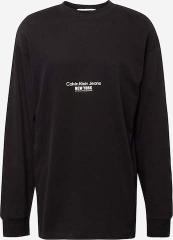 Calvin Klein Jeans قميص بلون أسود: الأمام