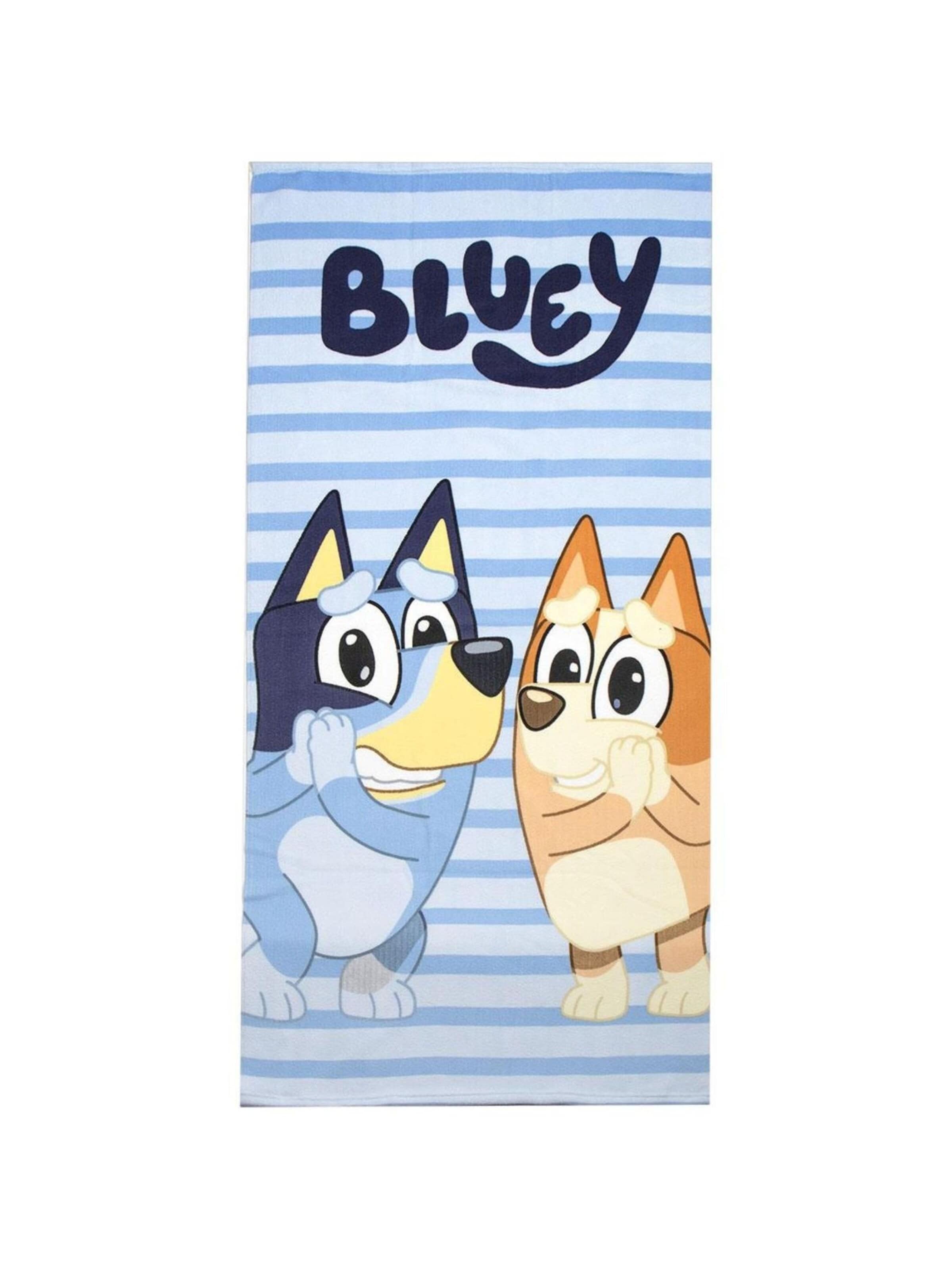 Serviette de plage 'Kinderhandtuch – Bluey' DISNEY en bleu : devant