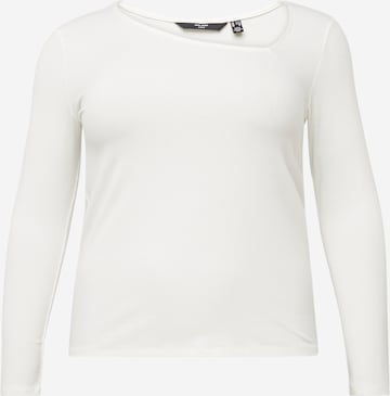 Tricou 'CARINA' de la Vero Moda Curve pe alb: față