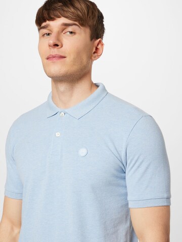 KnowledgeCotton Apparel Poloshirt 'ROWAN' (GOTS) in Blau