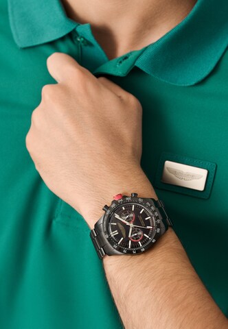 Aston Martin Analog Watch 'SPT' in Black: front