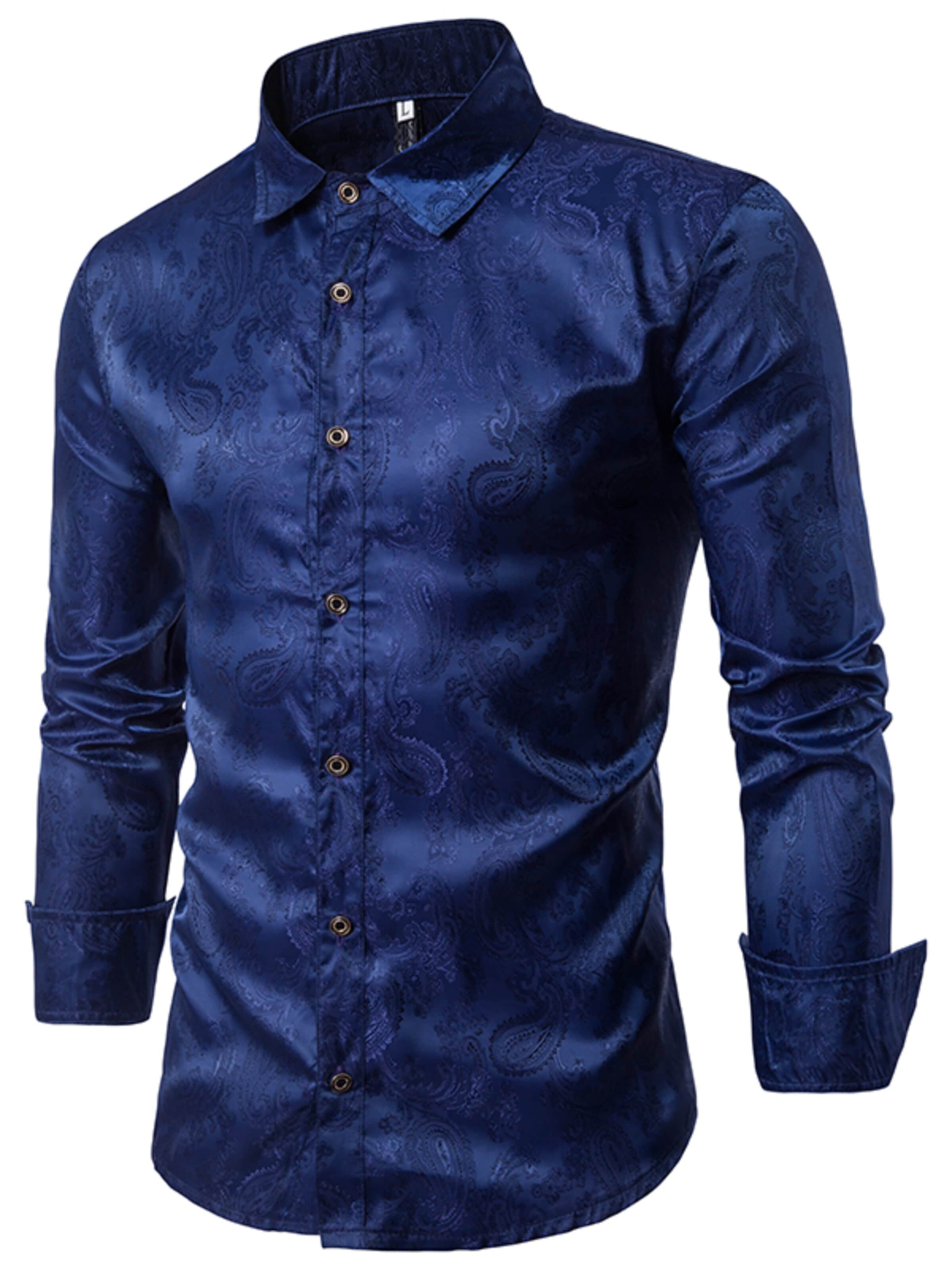 YOUTHUP Button Up Shirt 'Stick' in Blue: front